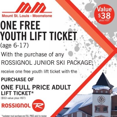 Buy NEW Rossignol Gear and get a FREE lift ticket at Mount St Louis Moonstone! - Mount St. Louis ...